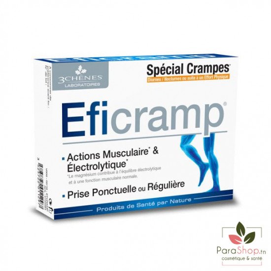 3 CHENES EFICRAMP 30 COMPRIMES