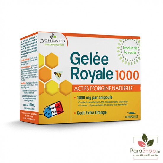 3 CHENES GELEE ROYALE 1000MG 10 AMPOULES X10ML	
