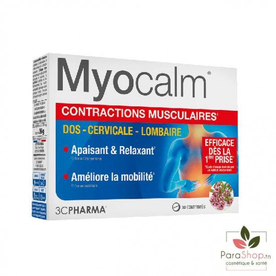 3 CHENES Myocalm Contractions Musculaires 30 Comprimes 3 CHENES Myocalm Contractions Musculaires 30 Comprimes