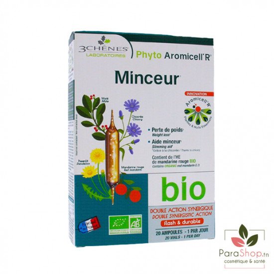 3 CHENES PHYTO AROMICELL’R MINCEUR BIO 20 AMPOULES X10ML