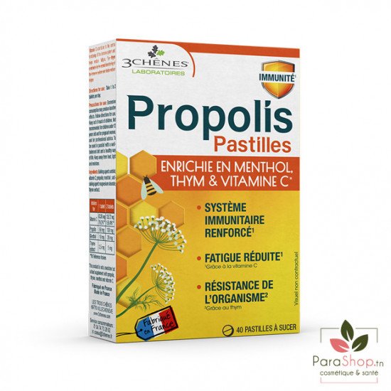 3 CHENES PROPOLIS PASTILLES 40 PASTILLES