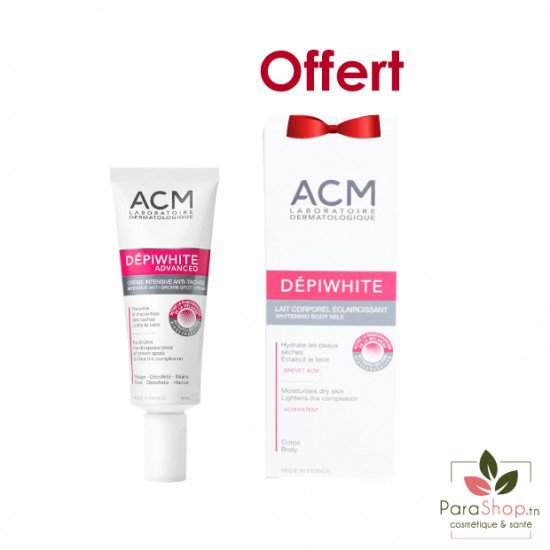 ACM PACK DEPIWHITE ADVANCED CREME INTENSIVE ANTI TACHES +  Lait Corporel 200ML OFFERT