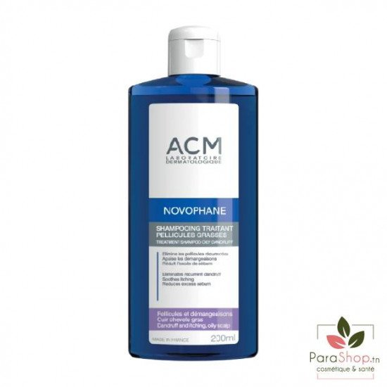 ACM NOVOPHANE Shampooing Traitant Pellicules Grasses 200ML ACM NOVOPHANE Shampooing Traitant Pellicules Grasses 200ML