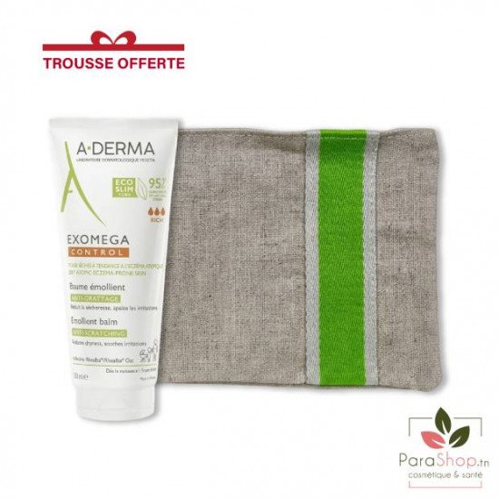 ADERMA EXOMEGA CONTROL Baume Emollient Anti Grattage 200ML + Trousse Offerte ADERMA EXOMEGA CONTROL Baume Emollient Anti Grattage 200ML + Trousse Offerte