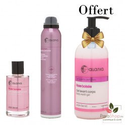 ALANIA PACK Eau Parfumee + Deo Parfume + Gel Lavant 350ML Offert - Rose Boisee ALANIA PACK Eau Parfumee + Deo Parfume + Gel Lavant 350ML Offert - Rose Boisee