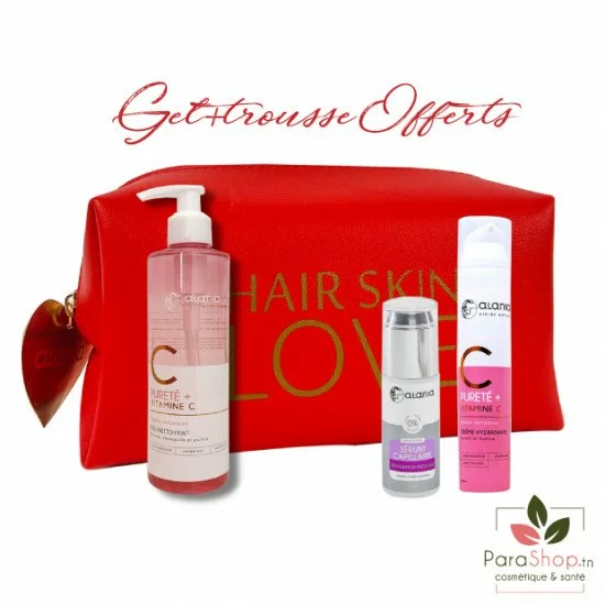 ALANIA TROUSSE VANITY Creme Hydratante + Serum Capillaire + gel Nettoyant 150ML OFFERT ALANIA TROUSSE VANITY Creme Hydratante + Serum Capillaire + gel Nettoyant 150ML OFFERT
