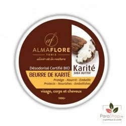 ALMAFLORE Beurre de Karité Désodorisé CERTIFIE BIO 100GR