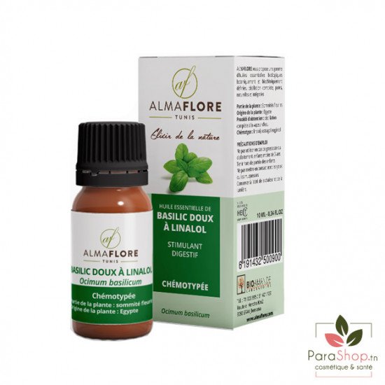 ALMAFLORE Huile Essentielle de Basilic Doux 10ML