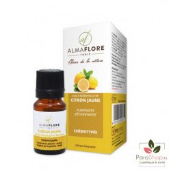 ALMAFLORE Huile Essentielle de Citron jaune BIO 10ML ALMAFLORE Huile Essentielle de Citron jaune BIO 10ML
