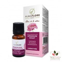 ALMAFLORE Huile Essentielle de géranium 10ML ALMAFLORE Huile Essentielle de géranium 10ML