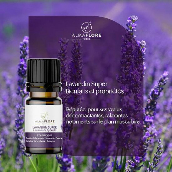 Almaflore Huile essentielle de Lavandin Super 10ML Almaflore Huile essentielle de Lavandin Super 10ML