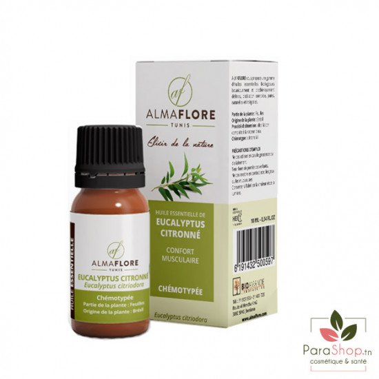 ALMAFLORE Huile Essentielle d'Eucalyptus Citronne 10ML	