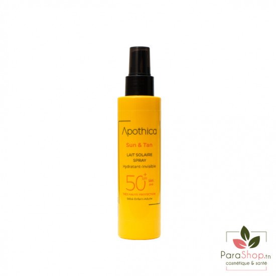 APOTHICA SUN & TAN LAIT SOLAIRE SPF 50+ 150ML APOTHICA SUN & TAN LAIT SOLAIRE SPF 50+ 150ML