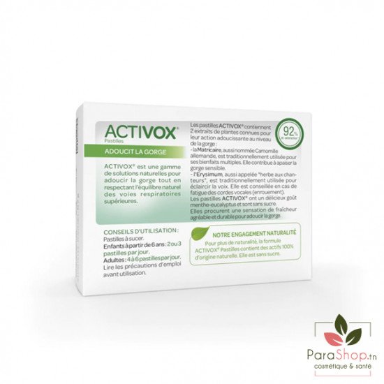 ARKOPHARMA ACTIVOX MENTHE EUCALYPTUS 24 PASTILLES