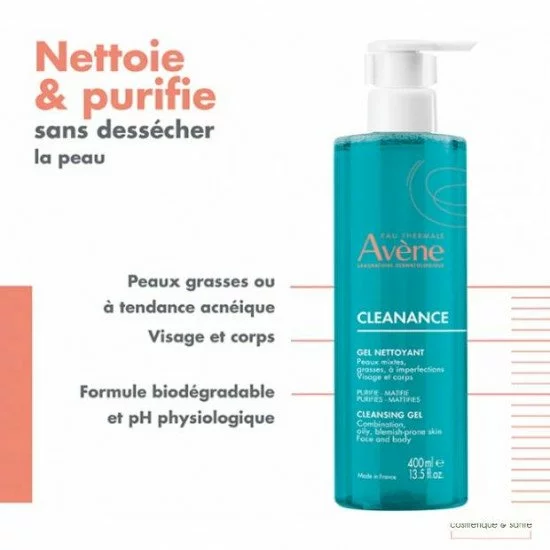 AVENE CLEANANCE GEL NETTOYANT 400ML AVENE CLEANANCE GEL NETTOYANT 400ML