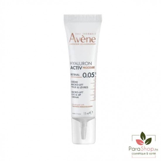 Avene Hyaluron Activ Procedure Retinal Creme Micro Lift Yeux & Levres 15ML Avene Hyaluron Activ Procedure Retinal Creme Micro Lift Yeux & Levres 15ML