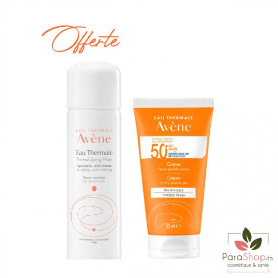 AVENE PACK CRÈME SOLAIRE SPF50+ EAU THERMALE 50ML OFFERTE 