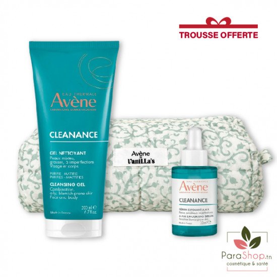 AVENE TROUSSE CLEANANCE Serum Exfoliant A.H.A + GEL NETTOYANT 200ML AVENE TROUSSE CLEANANCE Serum Exfoliant A.H.A + GEL NETTOYANT 200ML