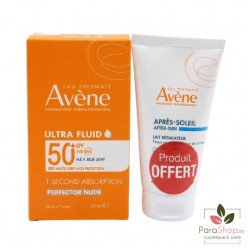AVENE DUO ULTRA FLUID PERFECTEUR TEINTE SPF50 + LAIT APRES SOLEIL OFFERT
