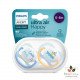 AVENT 2 Sucettes Ultra Air Happy 0-6M - Bleu