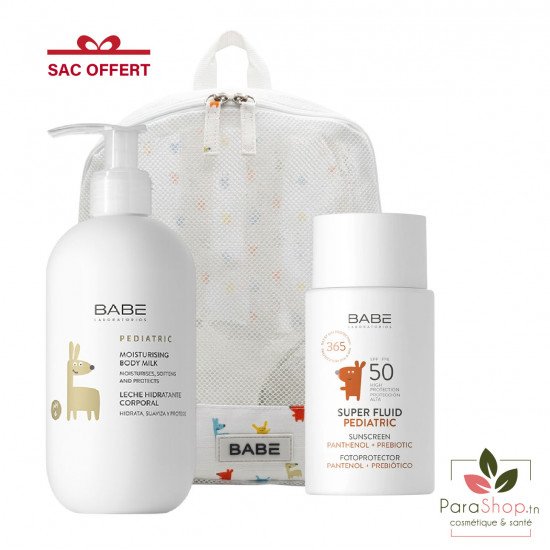 BABE PACK BABE SUPER FLUID PEDIATRIC SPF50 + LAIT CORPOREL HYDRATANT 500ML BABE PACK BABE SUPER FLUID PEDIATRIC SPF50 + LAIT CORPOREL HYDRATANT 500ML