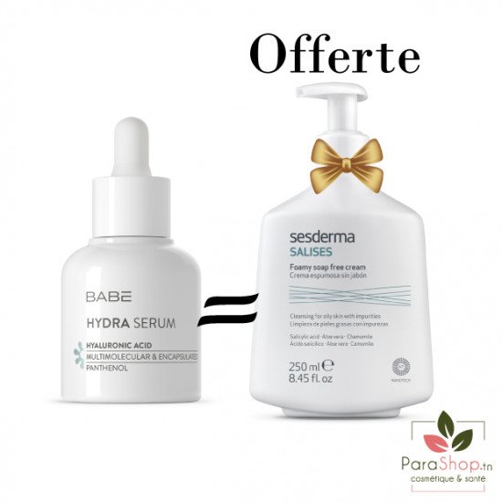 BABE PACK HYDRA SERUM HYALURONIC ACID + SESDERMA SALISES CREME MOUSSANTE OFFERTE - BF 2025 BABE PACK HYDRA SERUM HYALURONIC ACID + SESDERMA SALISES CREME MOUSSANTE OFFERTE - BF 2025