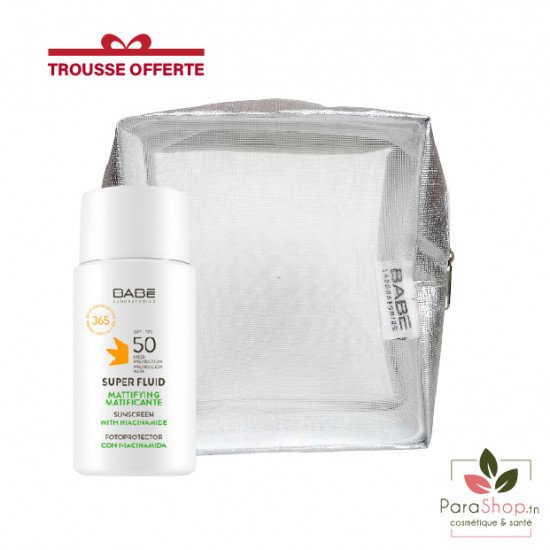 BABE Super Fluid Matifiant SPF 50 50ML + Trousse Offerte BABE Super Fluid Matifiant SPF 50 50ML + Trousse Offerte