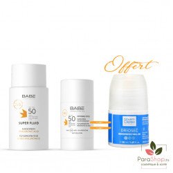 BABE Super Fluid SPF50 + STICK INVISIBLE SPF50 + DRIOSEC Roll On OFFERT BABE Super Fluid SPF50 + STICK INVISIBLE SPF50 + DRIOSEC Roll On OFFERT