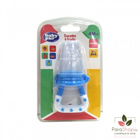 BABY PUR SUCETTE A FRUITS SILICONE 4M+