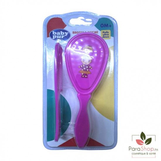 BABY PUR BROSSE ET PEIGNE DECORES 0M+ - B18 