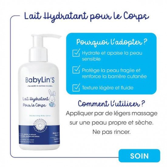 BABYLINS Lait Hydratant pour le Corps 500ML BABYLINS Lait Hydratant pour le Corps 500ML
