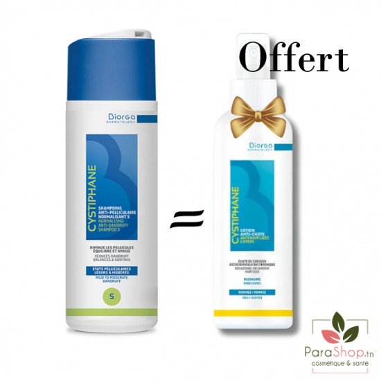 CYSTIPHANE PACK SHAMPOOING ANTIPELLICULAIRE S + LOTION ANTI CHUTE OFFERTE 