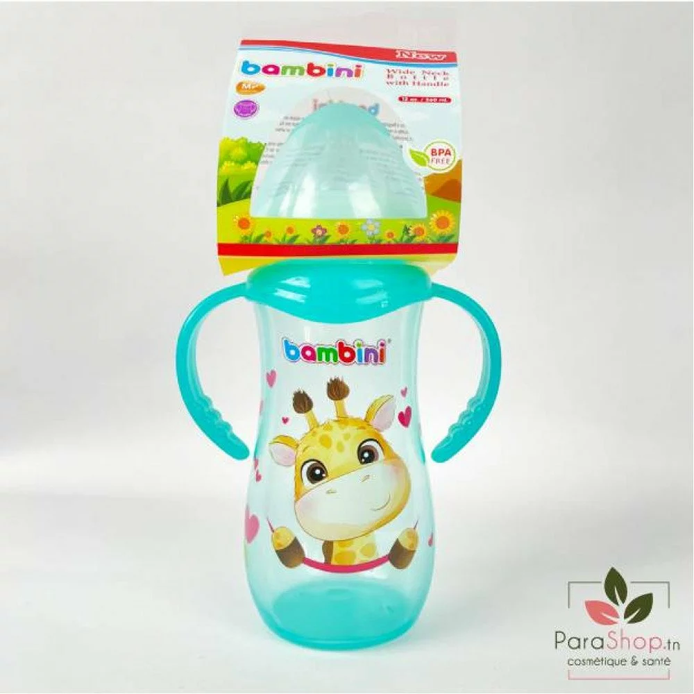 BAMBINI BIBERON JUMBO LARGE AVEC ANSES 330ML - 907