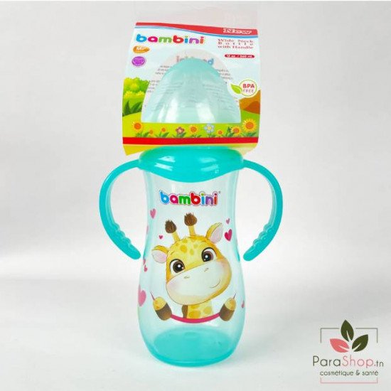  BAMBINI BIBERON JUMBO LARGE AVEC ANSES 330ML - 907