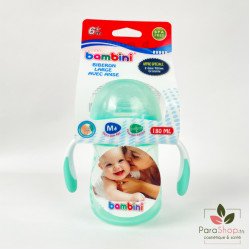 BAMBINI BIBERON LARGE AVEC ANSES 180ML - 912
