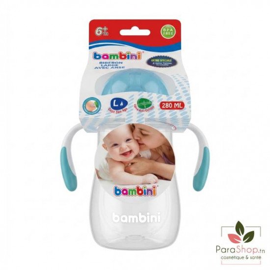 BAMBINI BIBERON LARGE AVEC ANSES 280ML - 913