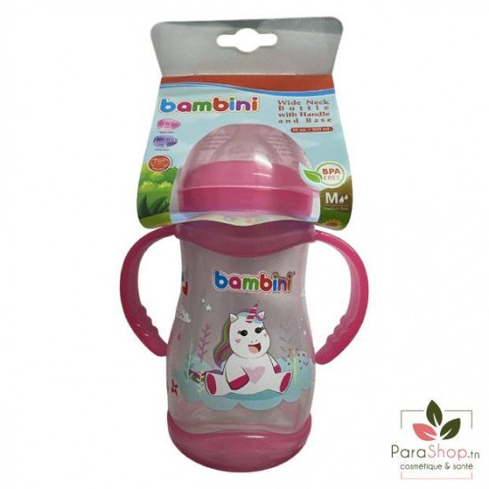 BAMBINI BIBERON LARGE AVEC ANSES 300ML - 904