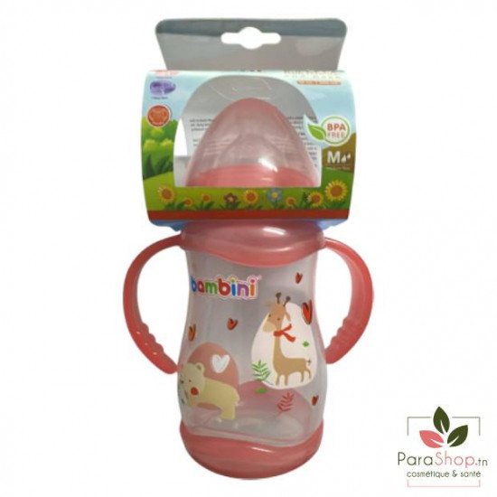 BAMBINI BIBERON LARGE AVEC ANSES 300ML - 904