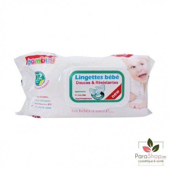 BAMBINI LINGETTES BEBE DOUCES ET RESISTANTES 72PIECES