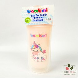 BAMBINI TASSE BEC SILICONE SOUPLE ANTI FUITE INCASSABLE - 483