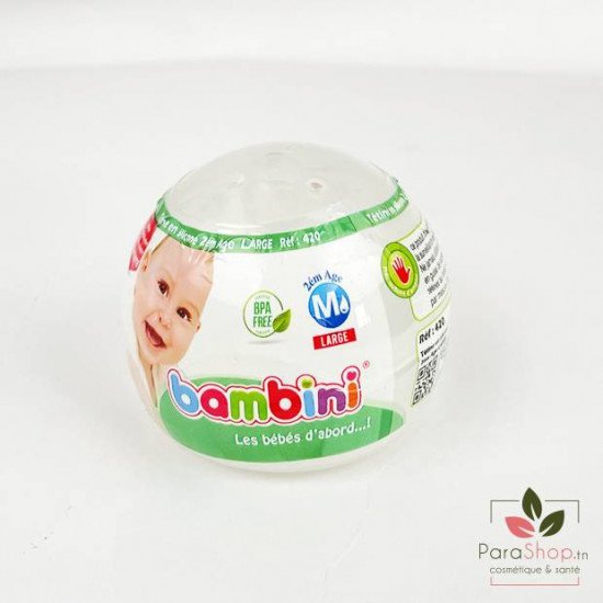BAMBINI TETINE SILICONE AVEC BOITE 2EME AGE LARGE - 420