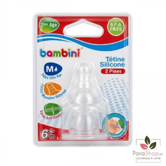 BAMBINI TETINE SILICONE DOUBLE 2EME AGE - 413