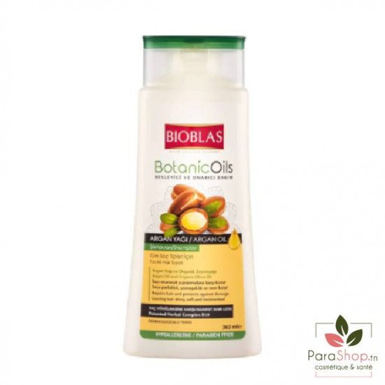 BIOBLAS BOTANICOILS SHAMPOING ANTI CHUTE A L'HUILE D'ARGAN 360ML
