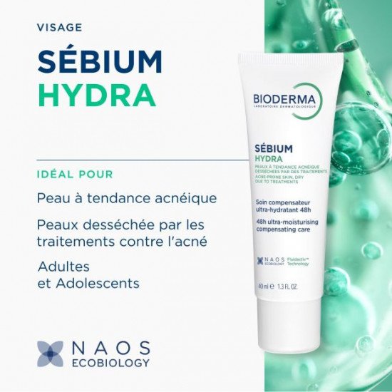 BIODERMA SEBIUM HYDRA SOIN HYDRATANT COMPENSATEUR 40ML