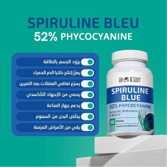BIOHERBS Spiruline Blue 30 GELULES