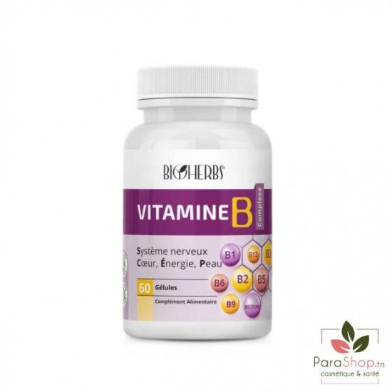 BIOHERBS VITAMINE B COMPLEX 60 GELULES BIOHERBS VITAMINE B COMPLEX 60 GELULES