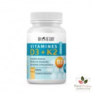 BIOHERBS VITAMINES D3+K2 60 GELULES