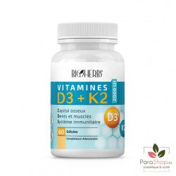 BIOHERBS VITAMINES D3+K2 60 GELULES BIOHERBS VITAMINES D3+K2 60 GELULES