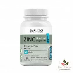 BIOHERBS ZINC Bisglycinate + Acerole 60 Gelules