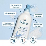 Biolane Gel Lavant Corps et Cheveux 2en1 350ML